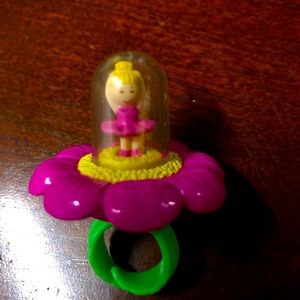 Polly Pocket Vintage Flower Ring Spinning Ballerina